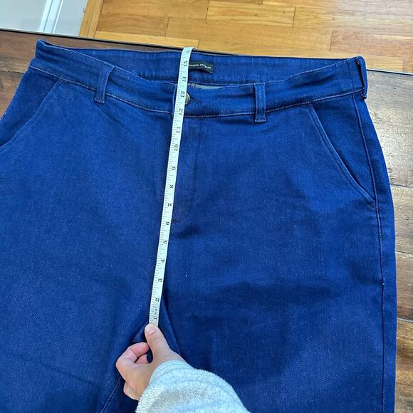 Universal Standard Carrie High Rise Wide Leg Jeans in Dark Indigo size M/18-20 - Picture 12 of 15